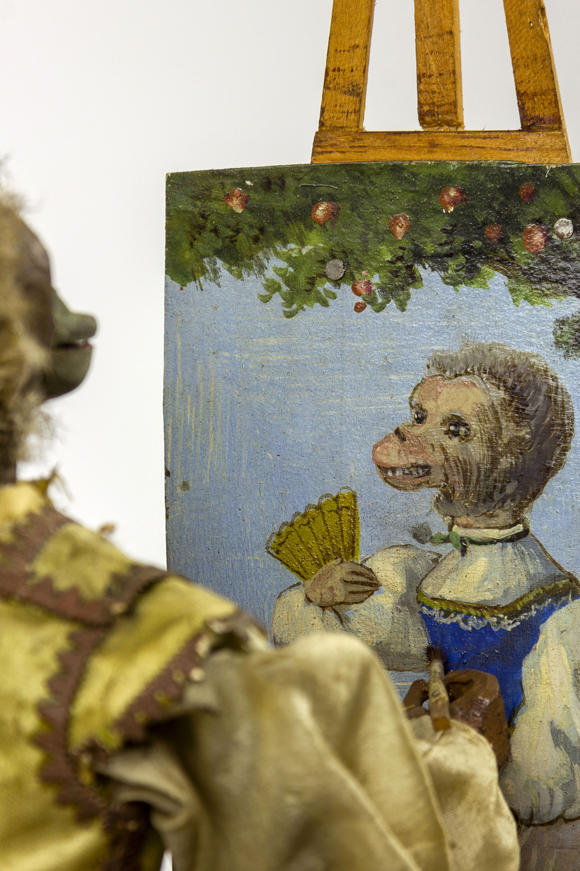 Monkey Artist Musical Automaton by Jean Phalibois, c. 1895